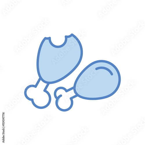 Chicken Leg vector icon