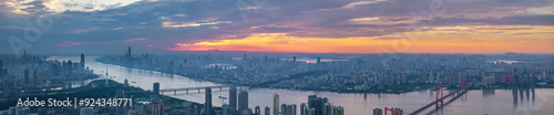 Skyline view of Wuhan City landmark