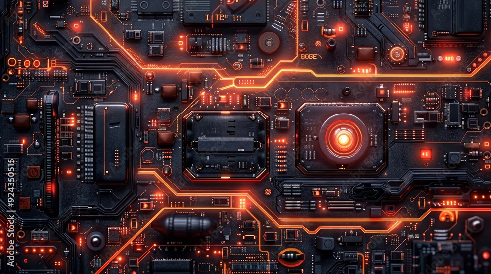 Intricate circuit board layout Intricate circuit board layout