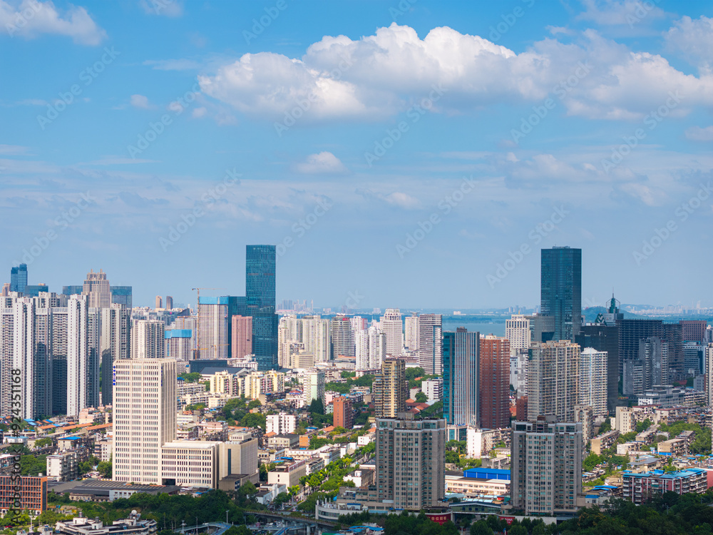 Skyline view of Wuhan City landmark Skyline view of Wuhan City landmark