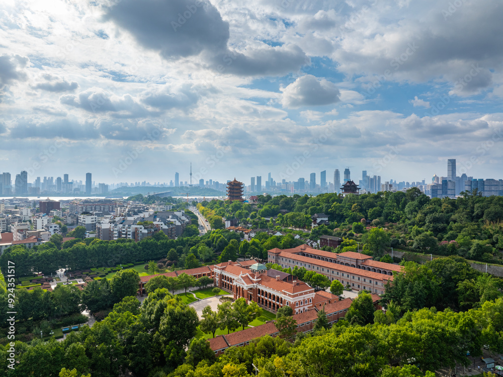 Obraz premium Skyline view of Wuhan City landmark