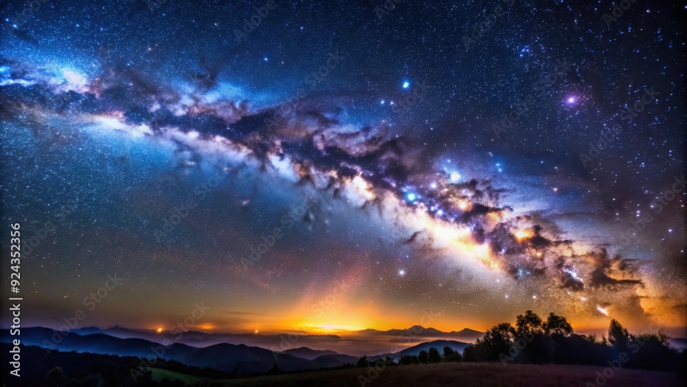 Astrophotography image featuring long exposure of night sky filled with stars and galaxies, astrophotography, long exposure, sky Astrophotography image featuring long exposure of night sky filled with stars and galaxies, astrophotography, long exposure, sky