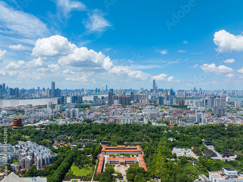 Photography Skyline view of Wuhan City landmark