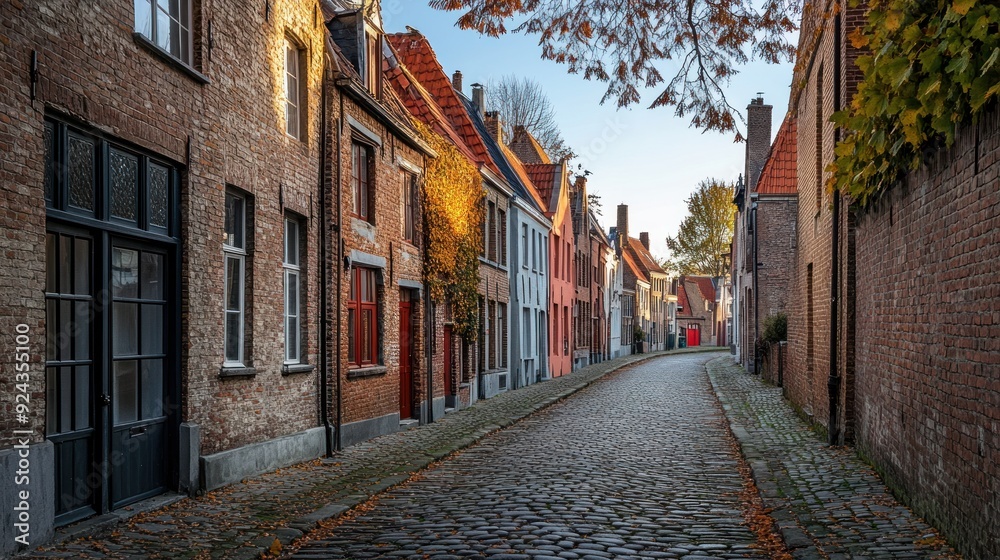 Cobblestone Street in Historic European Town Cobblestone Street in Historic European Town