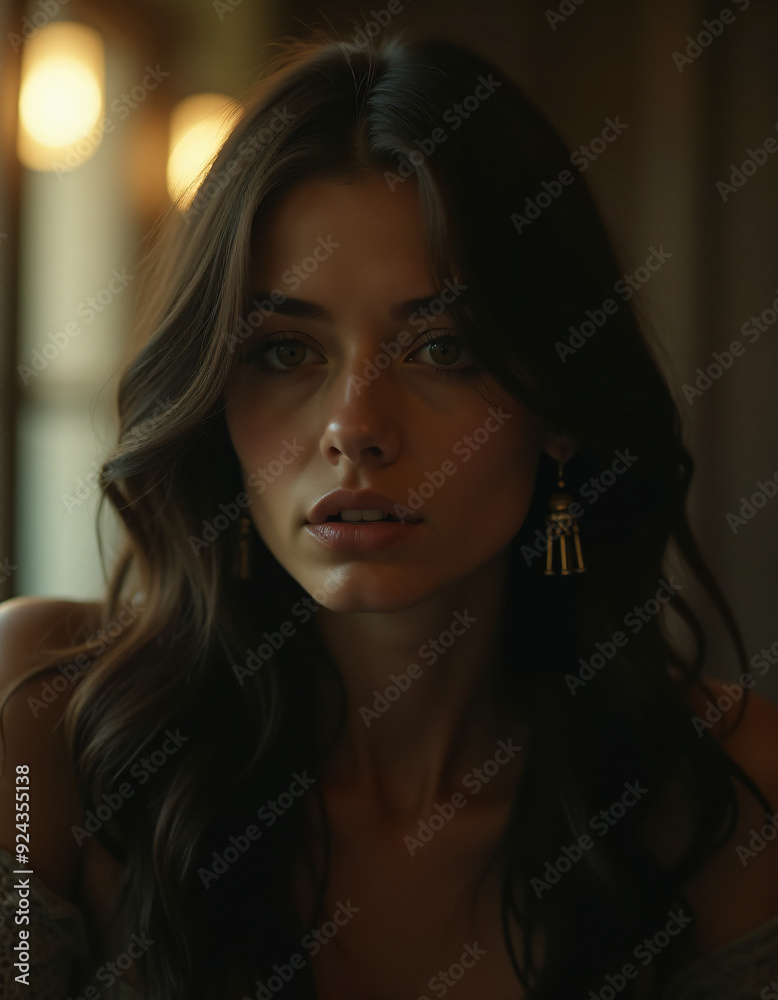 Fototapeta premium A dark and mysterious looking girl