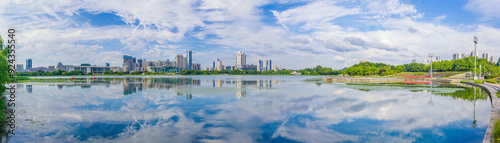 Skyline view of Wuhan City landmark photo