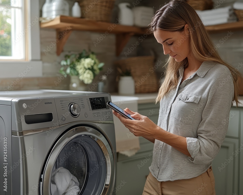 A woman doing laundry with a person playfully insid machine, washing, laundry, wash, washer, appliance, clean, washing machine, equipment, household, housework, woman, clothes, domestic, cleaning, vec A woman doing laundry with a person playfully insid machine, washing, laundry, wash, washer, appliance, clean, washing machine, equipment, household, housework, woman, clothes, domestic, cleaning, vec
