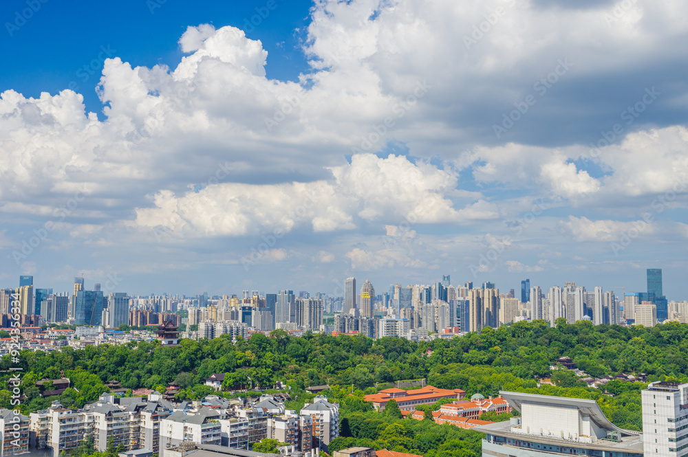 Obraz premium Skyline view of Wuhan City landmark