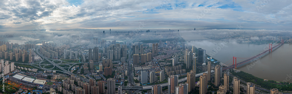 Skyline view of Wuhan City landmark Skyline view of Wuhan City landmark