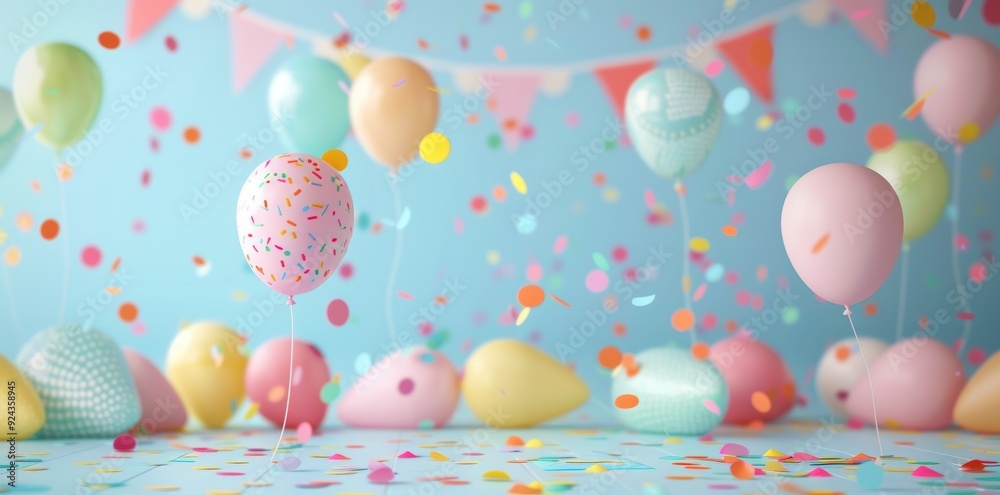 Bright and Colorful Birthday Celebration Background. Festive Party theme concept Bright and Colorful Birthday Celebration Background. Festive Party theme concept