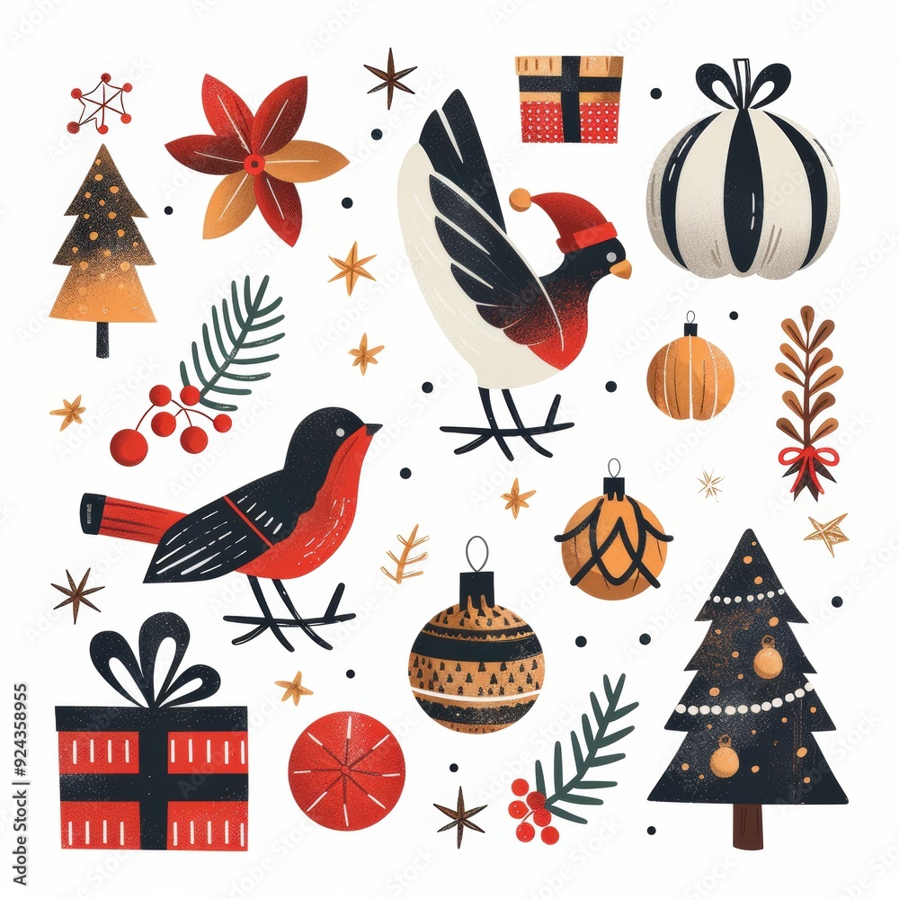 Christmas Elements Illustration. Christmas Elements Illustration.