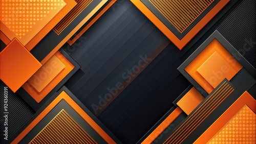 Wallpaper Mural Modern and trendy abstract background with orange and black geometric shapes , Abstract, trendy, background, modern, orange Torontodigital.ca
