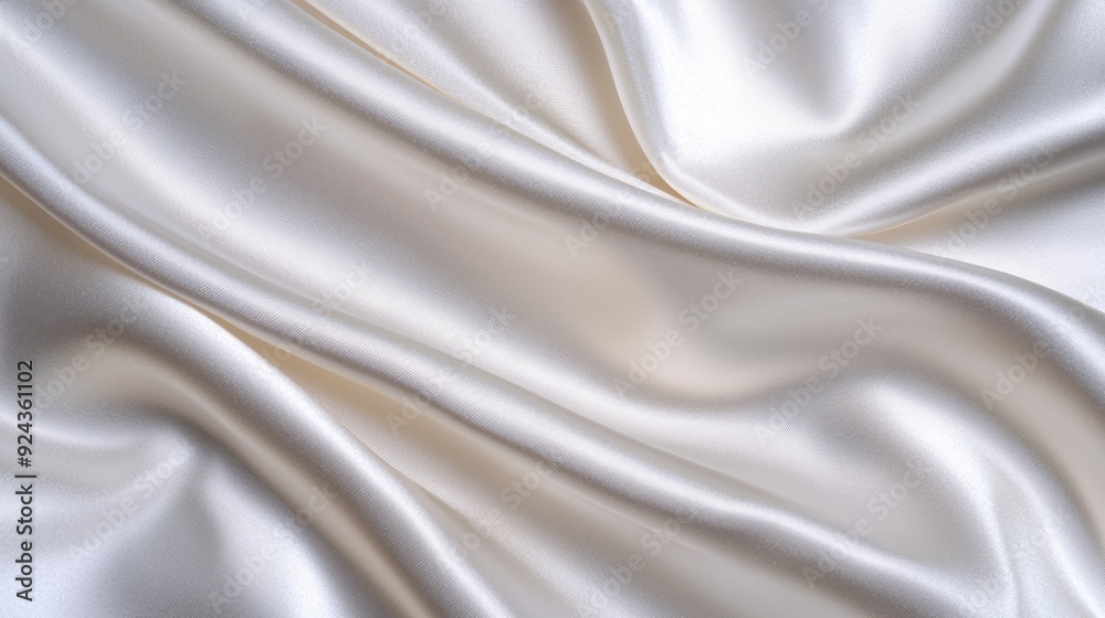Elegant white satin fabric Elegant white satin fabric