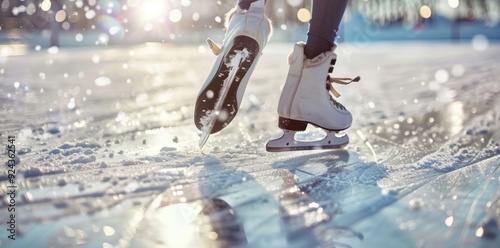 Serene Ice Skating Rink. Winter Sports concept