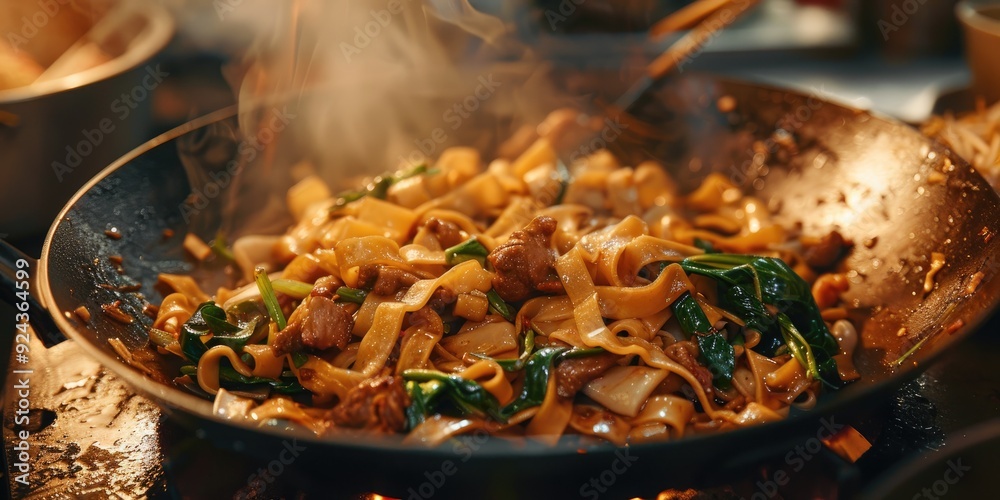 PAD SEE EW Stir Fried Large Noodles with Soy Sauce PAD SEE EW Stir Fried Large Noodles with Soy Sauce