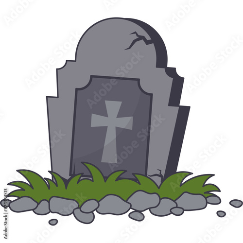 Halloween Tombstone Illustration