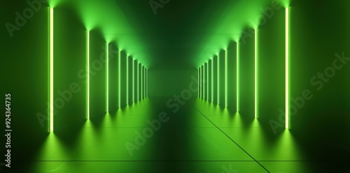 Vibrant Neon Green Background. Minimalistic and High Detailed Plain Background Concept photo