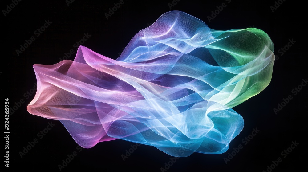Fototapeta premium abstract colorful smoke swirls