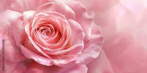 Delicate Pink Rose. Serene and Elegant Background Theme