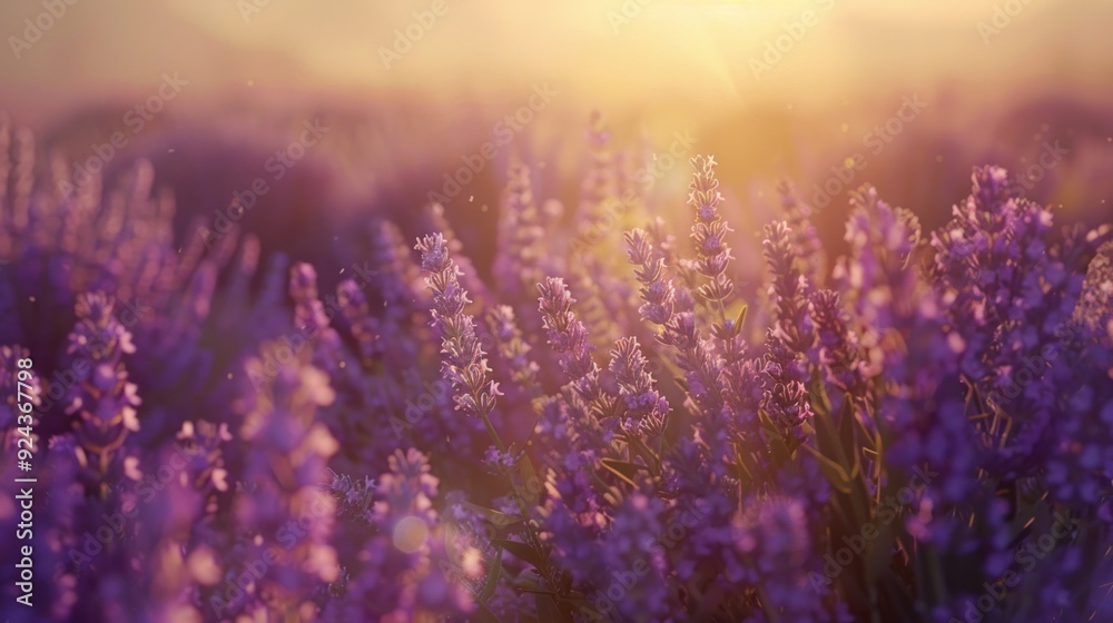 Lavender Field at Sunset Lavender Field at Sunset