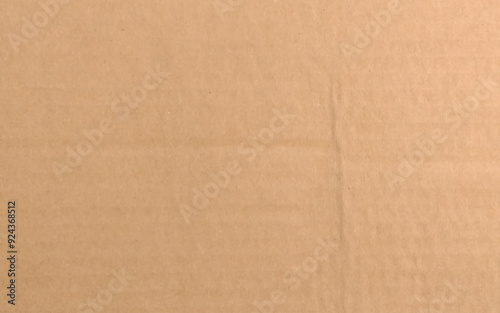 Brown paper texture image. Rough light brown kraft paper banner background with pulp texture