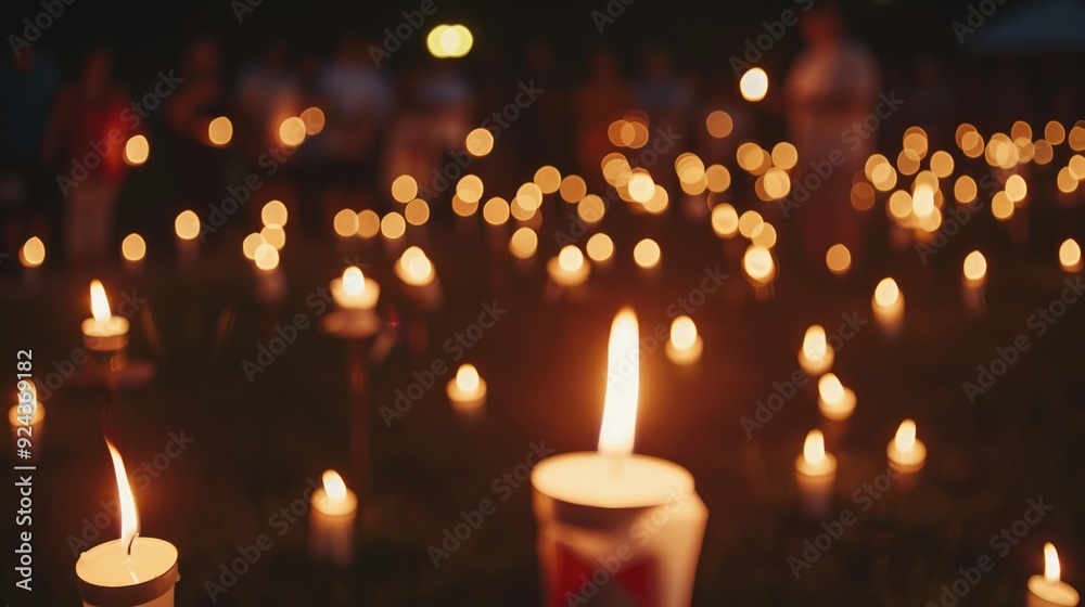 A Christian community gathering for a candlelight vigil A Christian community gathering for a candlelight vigil