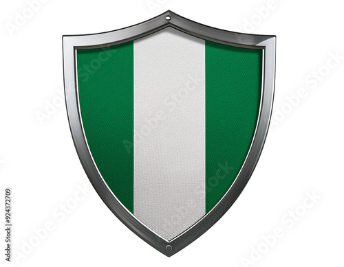 Nigerian flag 3D shield Free Download Nigerian flag 3D shield - GFXLoad