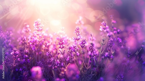 Lavender Field Sunbeams