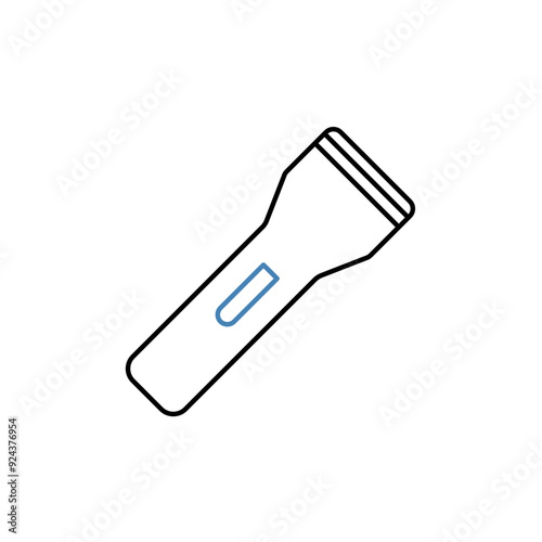 flashlight concept line icon. Simple element illustration. flashlight concept outline symbol design.