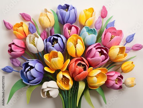 Superb Mothers blooming greeting yellow symbol