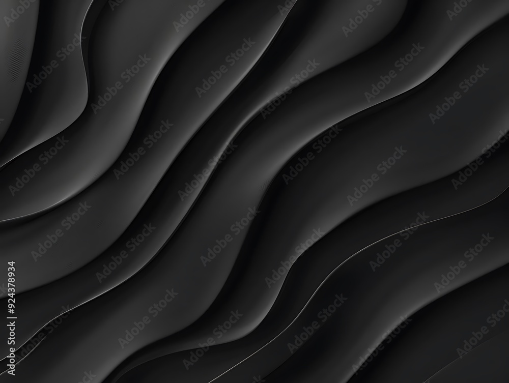 Abstract Black Wavy Background - 3D Design Illustration Abstract Black Wavy Background - 3D Design Illustration