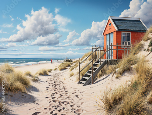 Fantastic Scenic view of beach against clear blue sky
