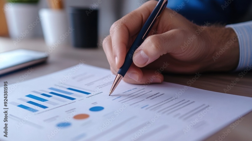 A professional setting where a person is meticulously highlighting relevant job roles on a printed resume. A professional setting where a person is meticulously highlighting relevant job roles on a printed resume.