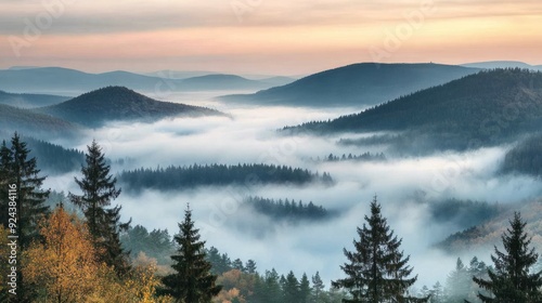 Misty Mountain Landscape