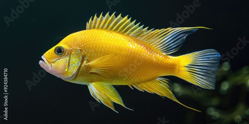 Yellow mbuna cichlid Labeotropheus fuelleborni