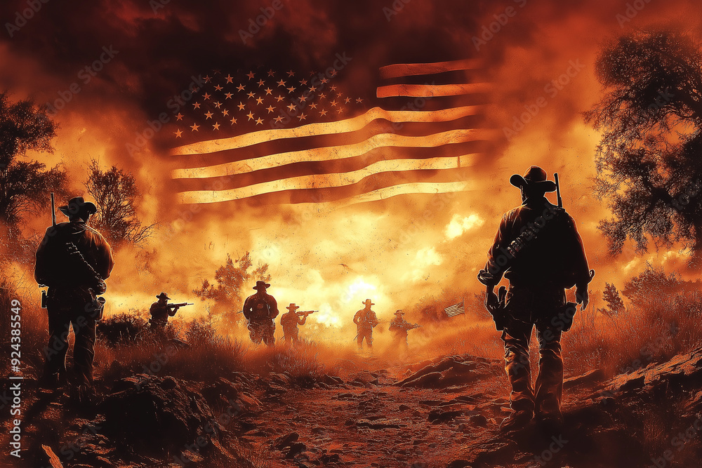 Happy Patriot Day with American Flag Happy Patriot Day with American Flag
