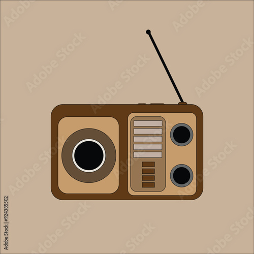vintage radio with nostalgic vibes, the concept of an old communication tool