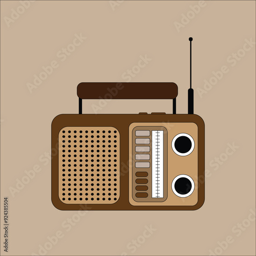 vintage radio with nostalgic vibes, the concept of an old communication tool