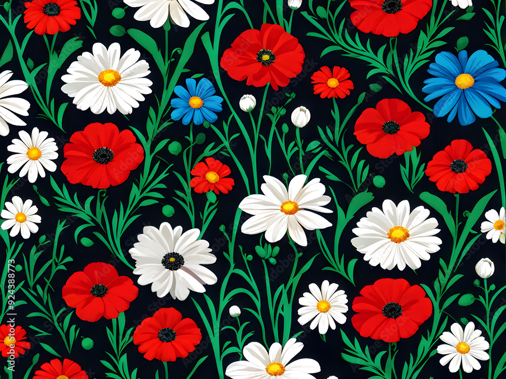 argyle daisy poppy marigolds pattern overlay in bright jewel tones black white cartoon drawing argyle daisy poppy marigolds pattern overlay in bright jewel tones black white cartoon drawing