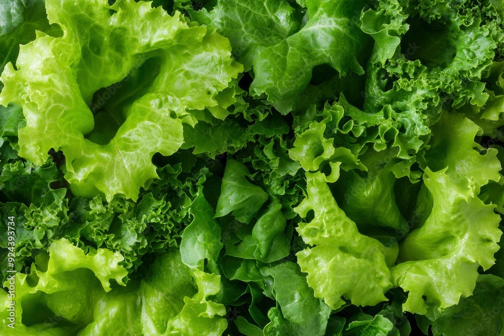 Healthy food background green lettuce leaves with generative ai Healthy food background green lettuce leaves with generative ai