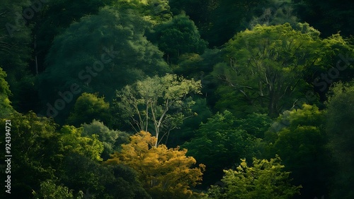 Pine Forest During Rainstorm Lush Trees