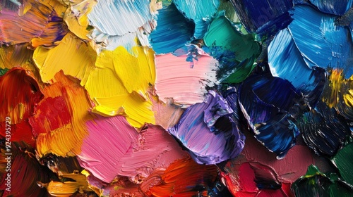 Vibrant Palette of Oil Paints