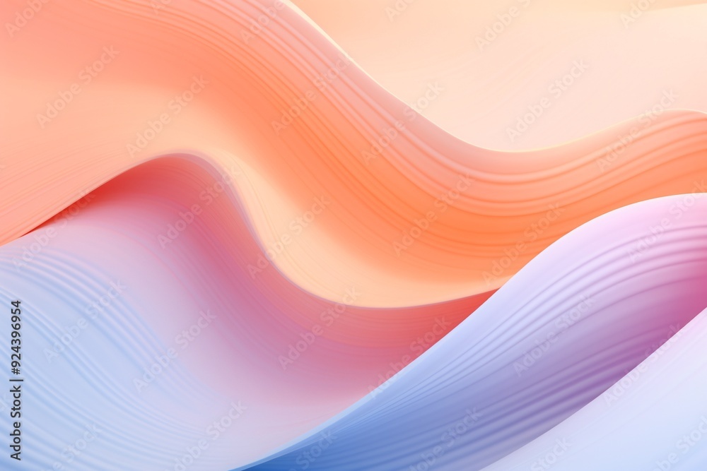 Fototapeta premium Pastel Colors abstract minimal Waves banner Background, Pastel Abstract Waves Wallpaper, Abstract Background, Colorful wavy background,&nbsp;AI Generative