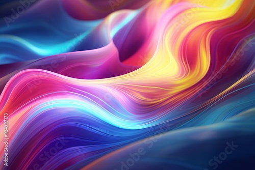 Wallpaper Mural Multicolored Energy Flow Background, Neon Energy Flow Wallpaper, Multicolored Abstract Neon Light Streaks, Abstract background of glowing light trails, AI Generative Torontodigital.ca
