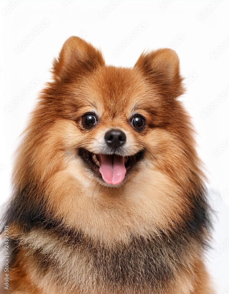 Obraz premium ポメラニアンのポートレート（Pomeranian portrait on white background） 