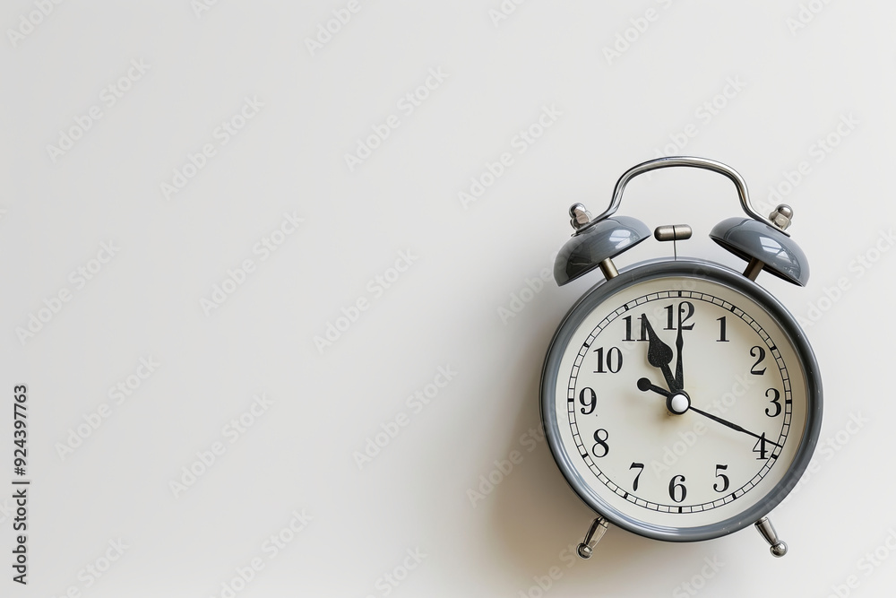 Alarm clock on white background with text space Alarm clock on white background with text space