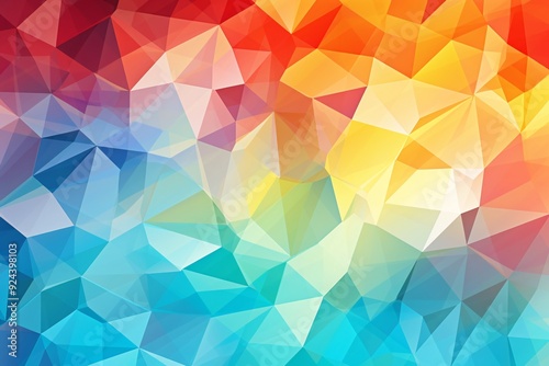 Abstract polygon background, Colorful triangular abstract background, Abstract Low poly Background, Colorful Low Poly Wallpaper, Overlapping Geometric Shapes, AI Generative