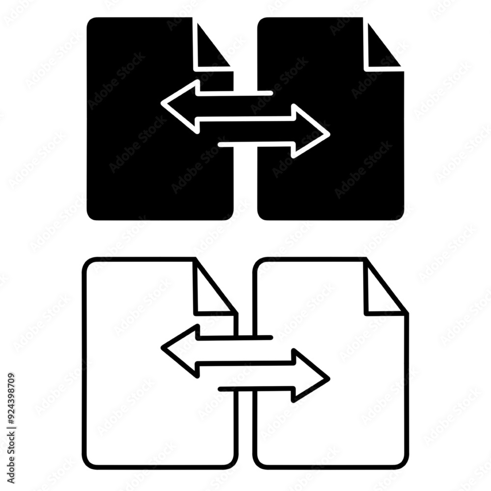 Convert file icon. suitable for web site design, app, user interfaces. line icon style. Simple vector design editable Convert file icon. suitable for web site design, app, user interfaces. line icon style. Simple vector design editable