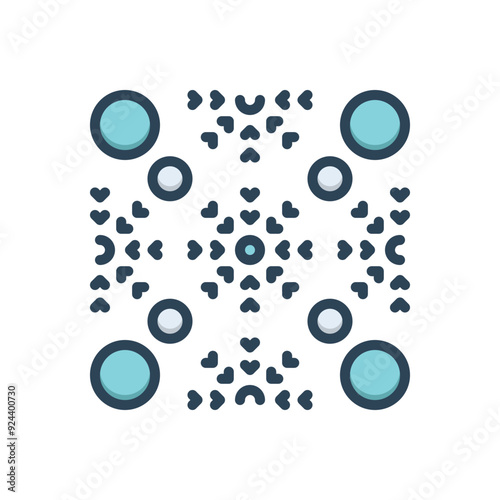 Color illustration icon for snow