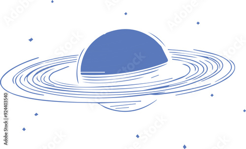 Minimalist Saturn Illustration